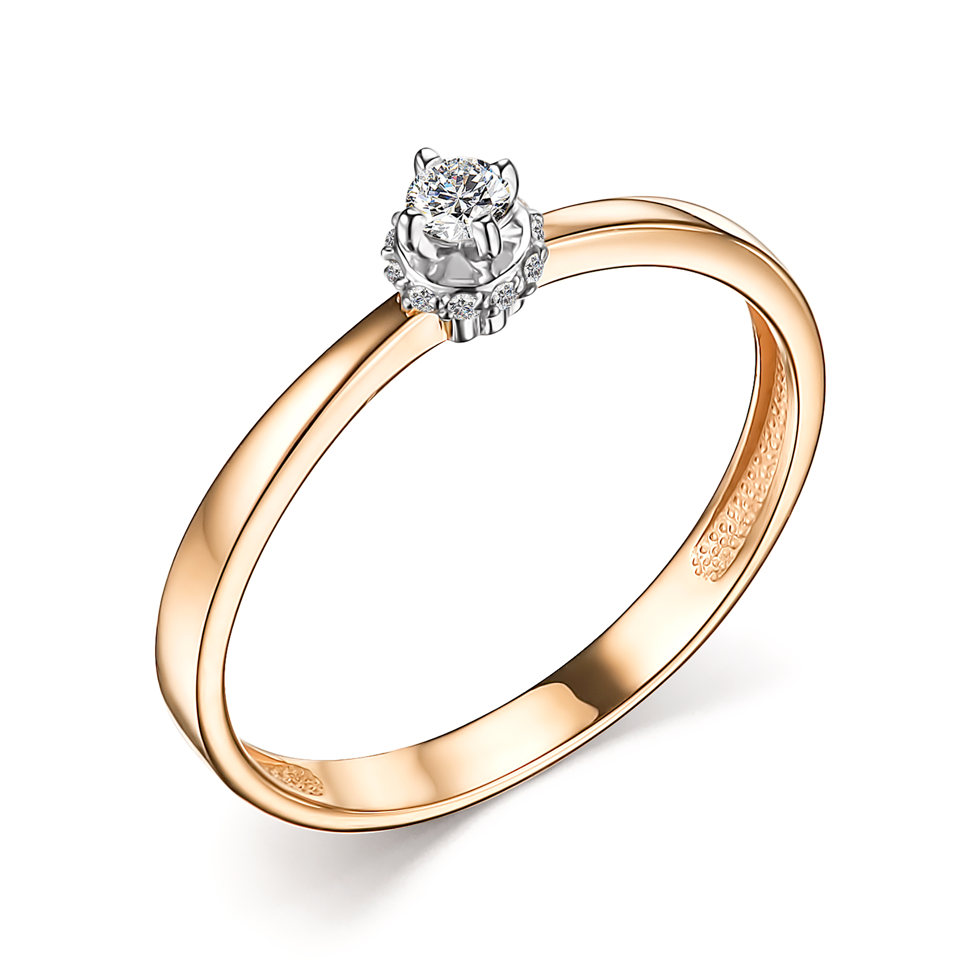 Кольцо, золото, бриллиант, 14782-100